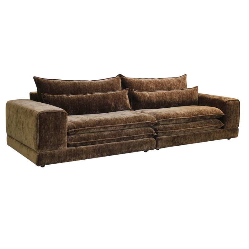 Pole to Pole Sofa Couch London Umber, 3-6 Sitzer + Ottoman