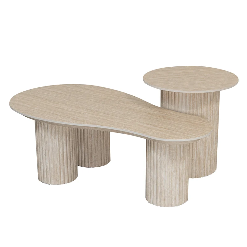 Pole to Pole Couchtisch Craft Keramik & MDF, Travertin-Optik