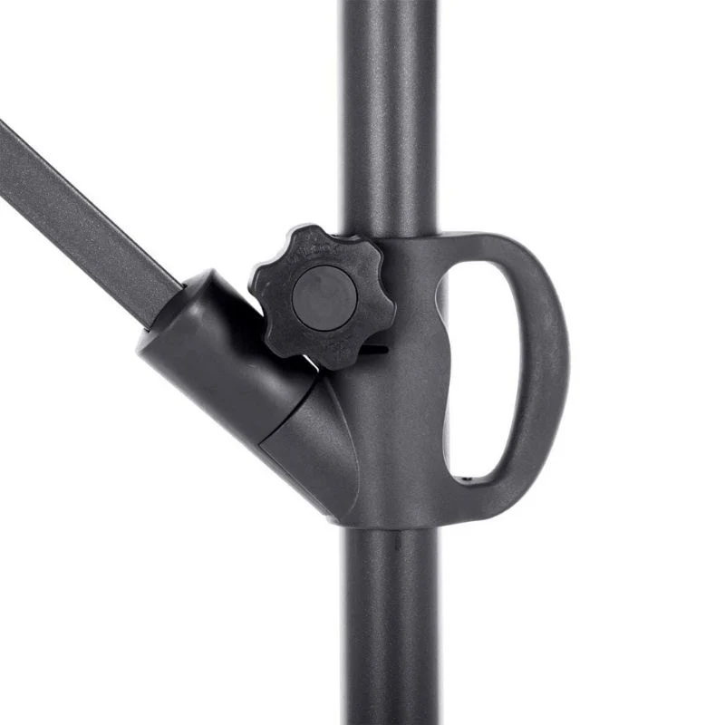 Ombrellone a sbalzo antracite 3m con manovella e rotazione 360° – Janeiro