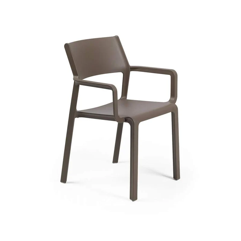 Sedia Trill color Tabacco con Braccioli