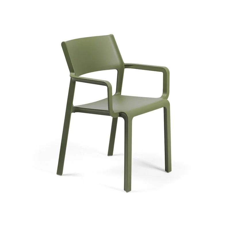 Sedia Trill Verde con Braccioli
