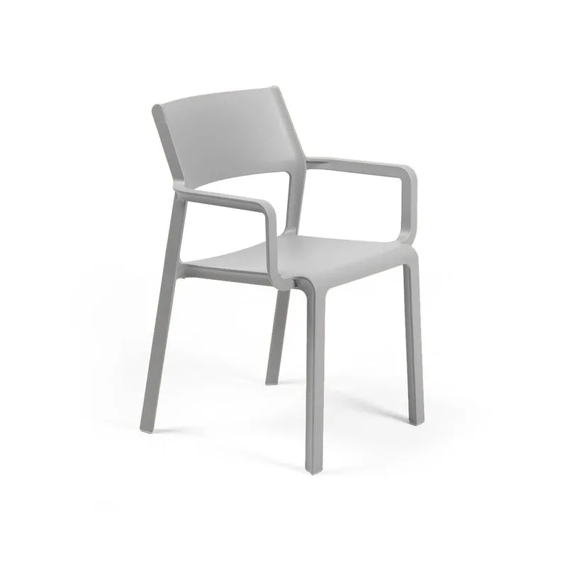Sedia Trill Grigia con Braccioli