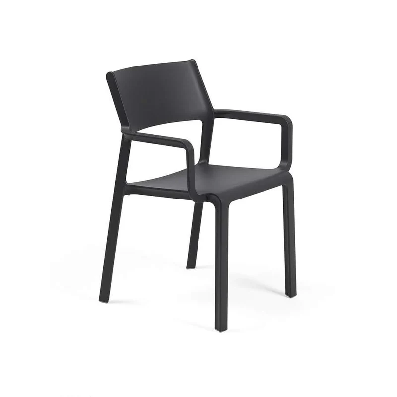 Sedia Trill Nera con Braccioli