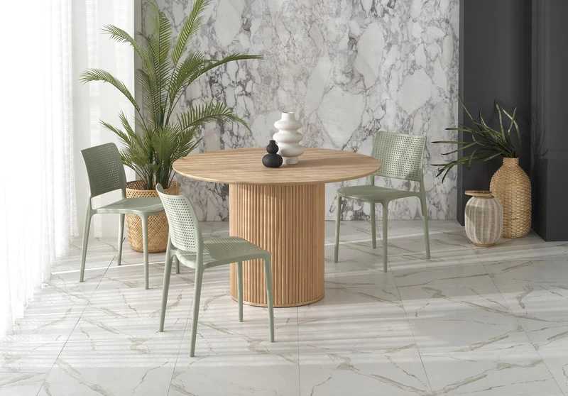Tavolo rotondo per 4 persone rovere Erebus 120x78 cm
