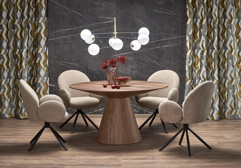 Tavolo rotondo per 4 persone rovere Topazio 136x78 cm