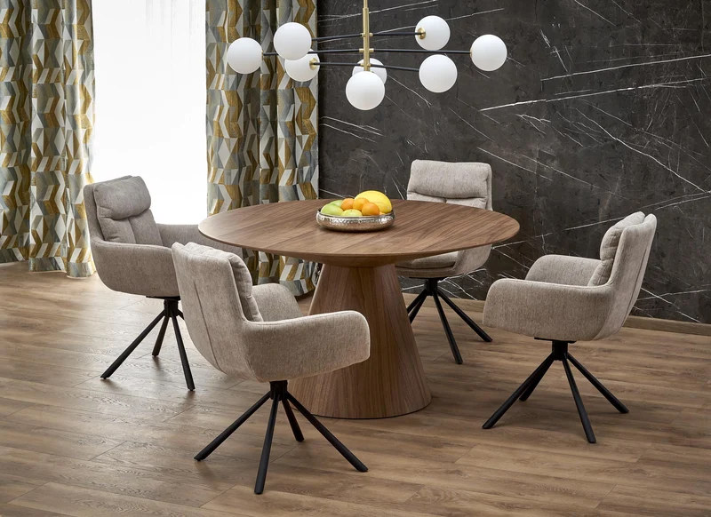 Tavolo rotondo per 4 persone rovere Topazio 136x78 cm