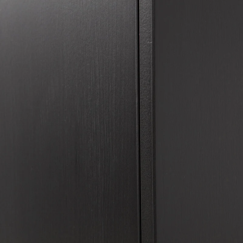 Credenza 1 anta in legno di pino nero opaco Teun 188x44 cm