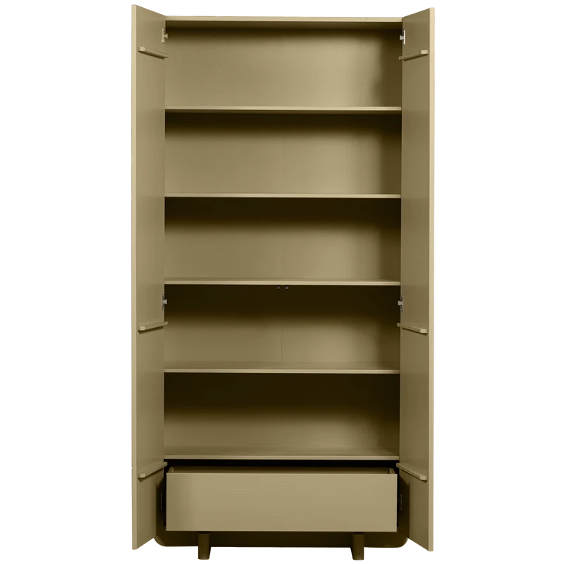 Credenza 2 ante 1 cassetto in legno di pino Basu 210x101 cm