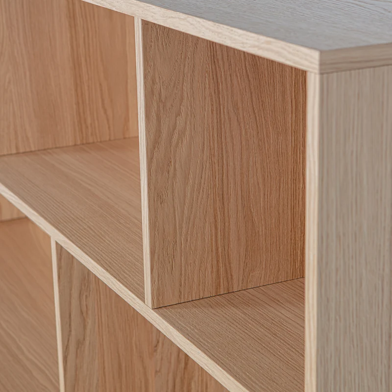 Credenza a giorno in legno di quercia New Gravure 65x200 cm