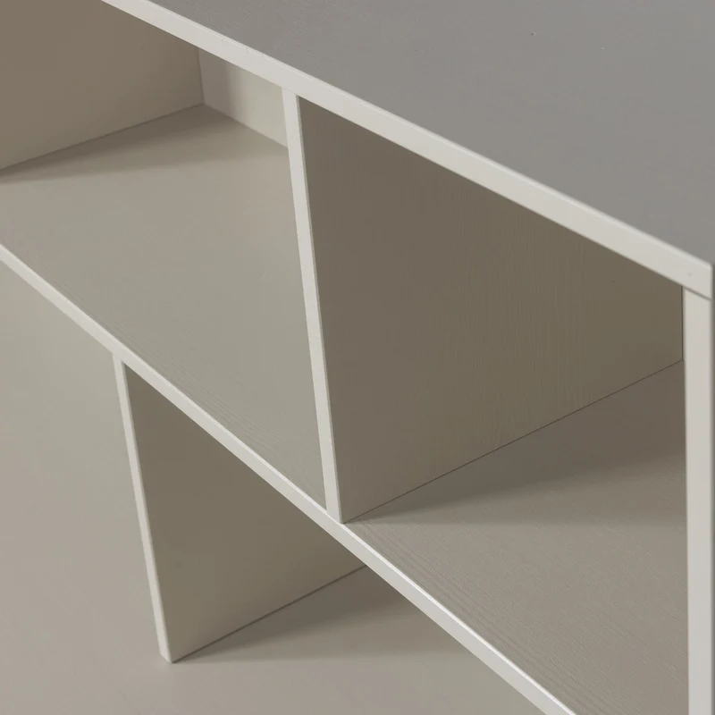 Credenza a giorno in legno di quercia New Gravure 65x200 cm