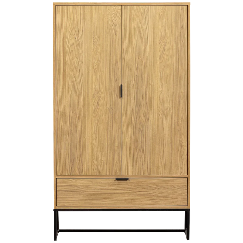 Credenza 2 ante 1 cassetto in legno di frassino Silas 149x85 cm