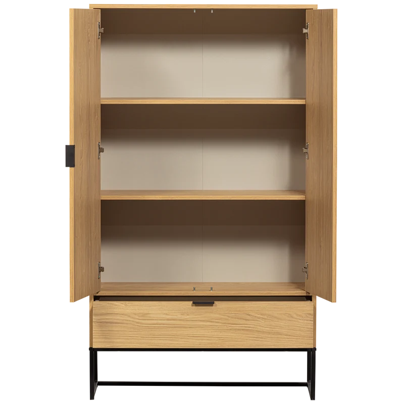 Credenza 2 ante 1 cassetto in legno di frassino Silas 149x85 cm