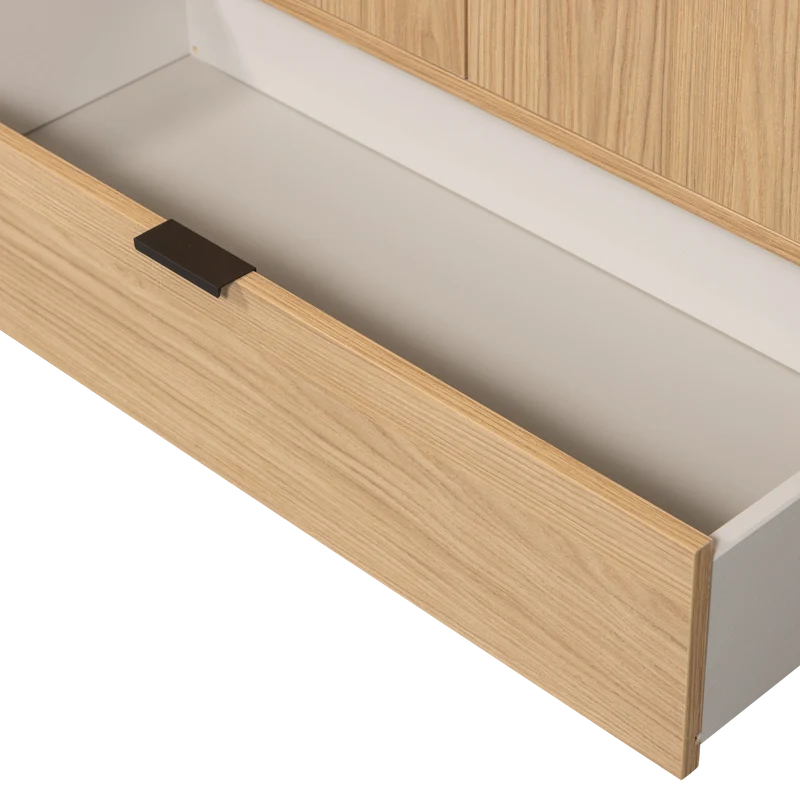 Credenza 2 ante 1 cassetto in legno di frassino Silas 149x85 cm