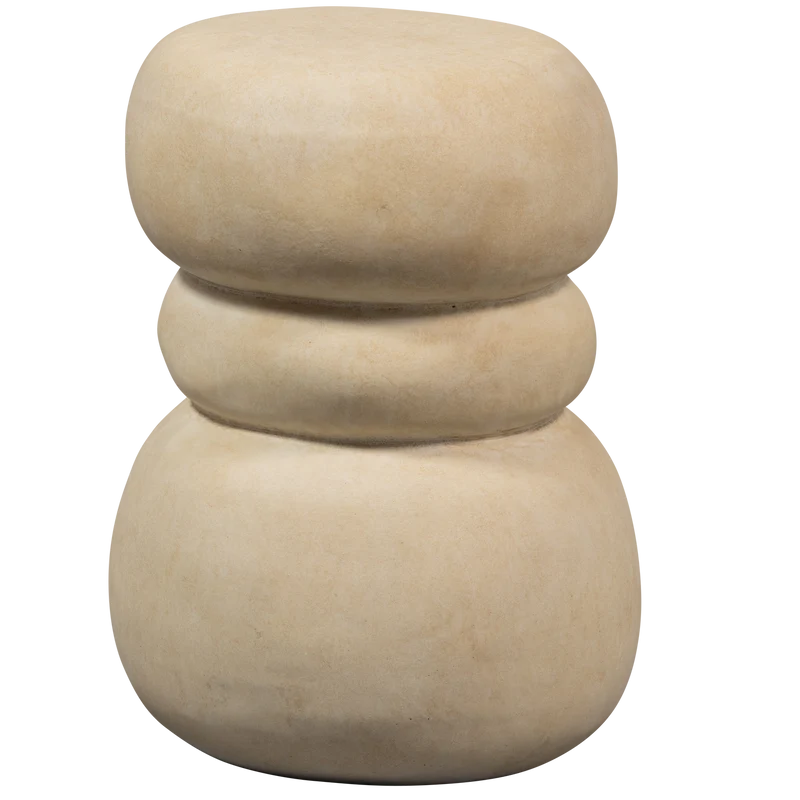 Tavolino in fibra di argilla Yvo 47x37 cm
