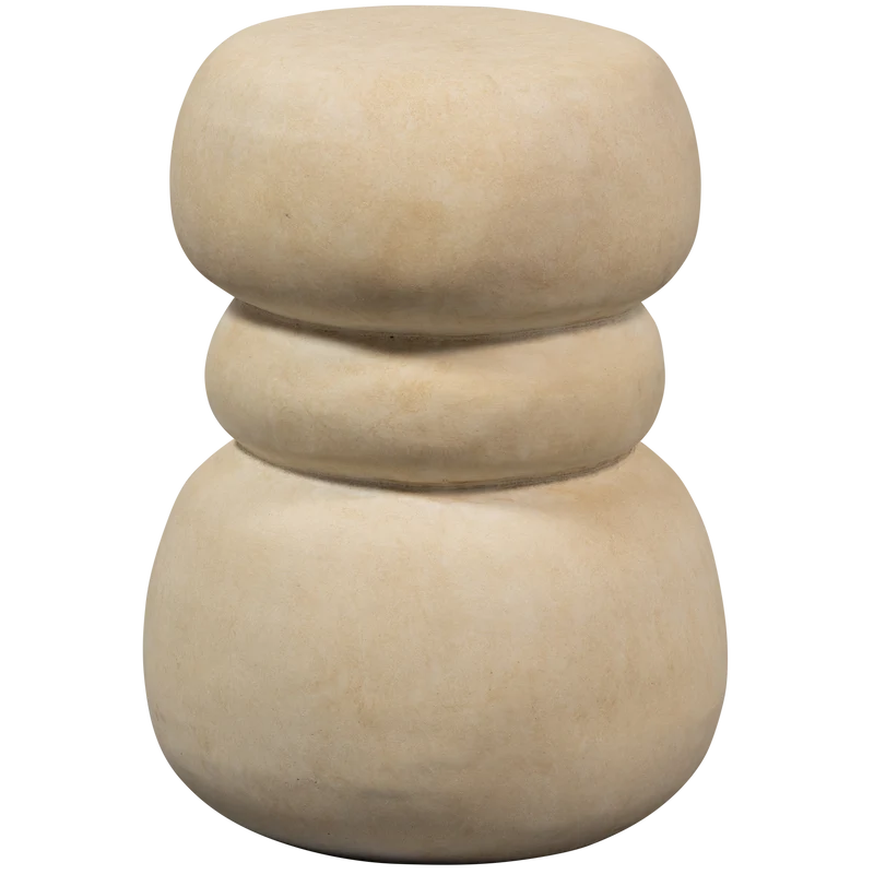 Tavolino in fibra di argilla Yvo 47x37 cm