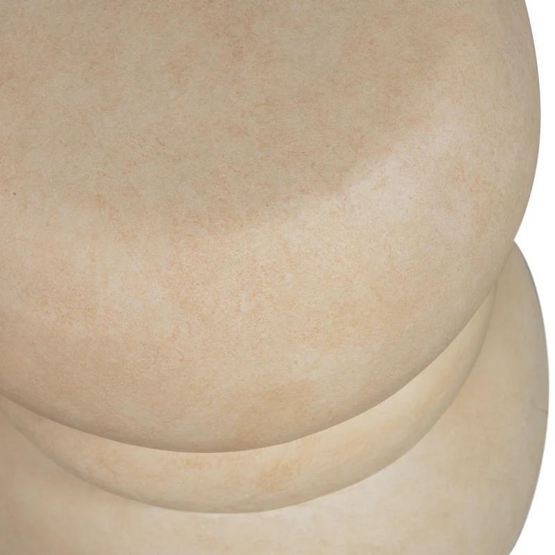 Tavolino in fibra di argilla Yvo 47x37 cm