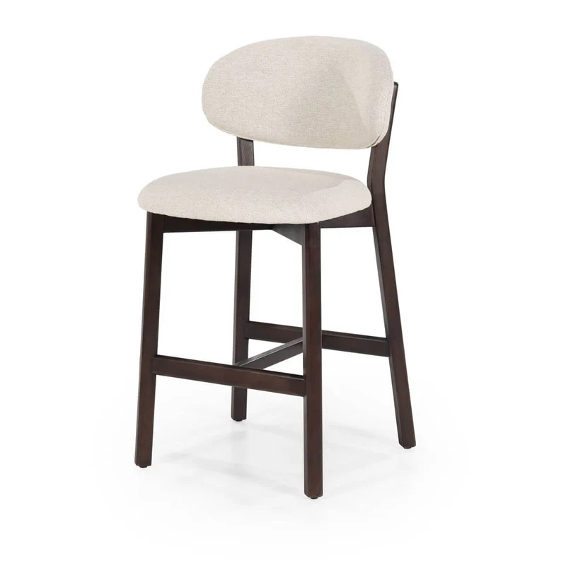 Eleonora Barstuhl Mikky Dunkelbraun - Beige SH 68,5 cm