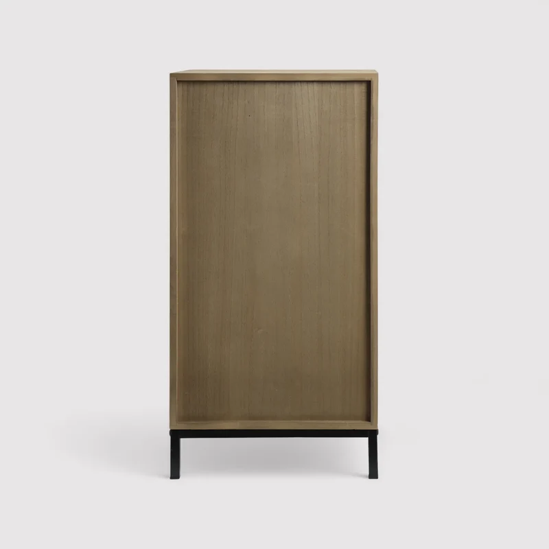 Goethea - Cassettiera in stile scandinavo con 4 cassetti intagliati