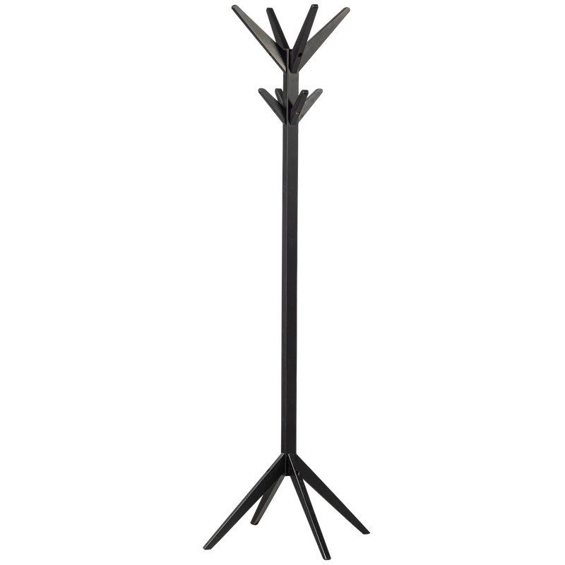 Appendiabiti in legno naturale Aurex tinteggiato nero
