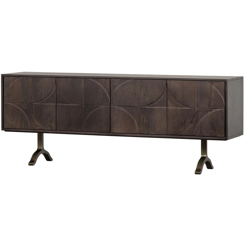 Madia 4 ante 1 cassetto in legno di mango Draw 70x180 cm