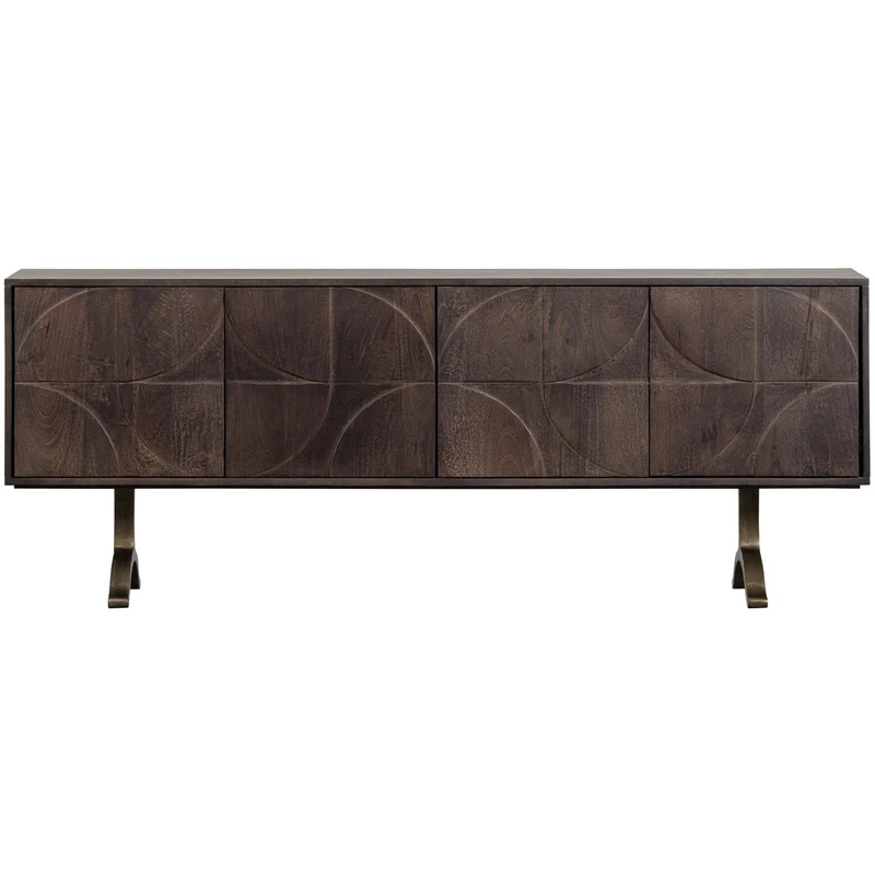 Madia 4 ante 1 cassetto in legno di mango Draw 70x180 cm
