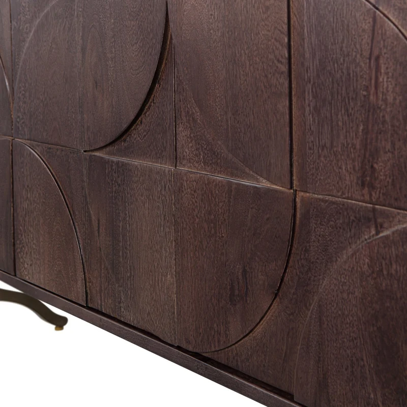 Madia 4 ante 1 cassetto in legno di mango Draw 70x180 cm