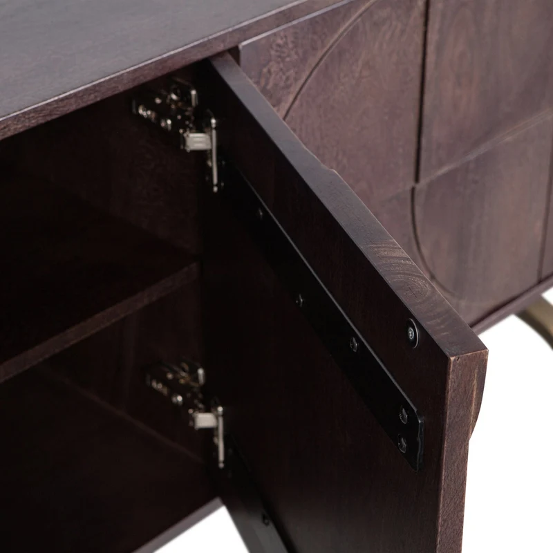 Madia 4 ante 1 cassetto in legno di mango Draw 70x180 cm
