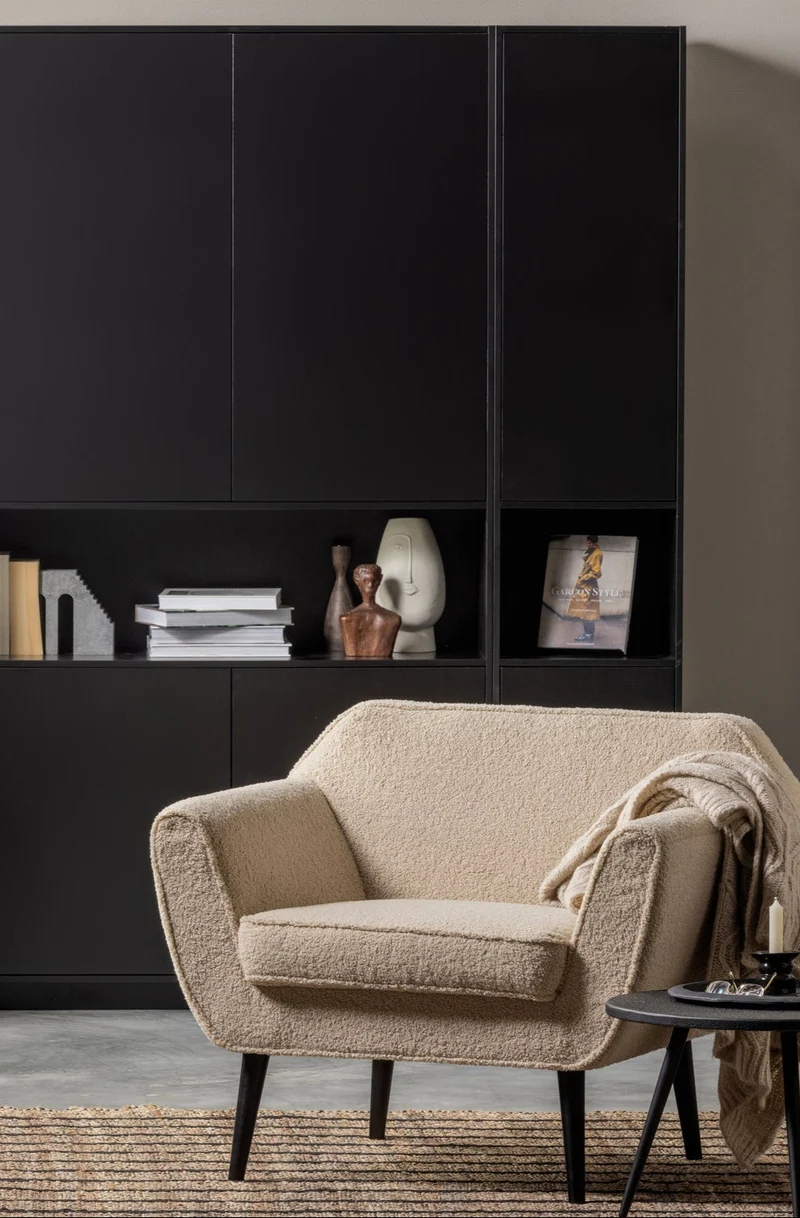 Credenza 2 ante in legno di pino nero Finca 210x40 cm