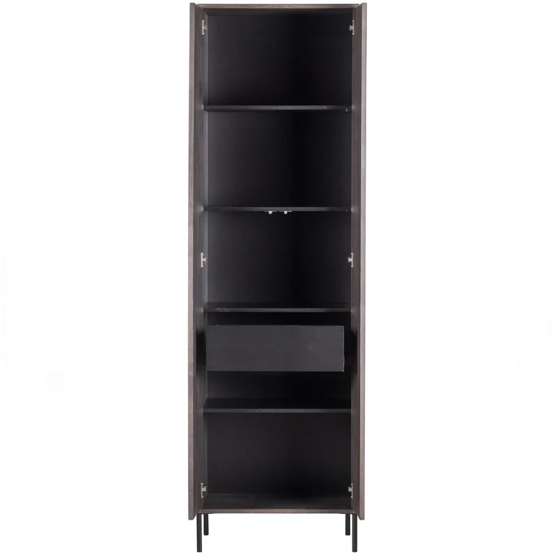 Credenza 2 ante 1 cassetto in legno di frassino New Gravure 210x60 cm