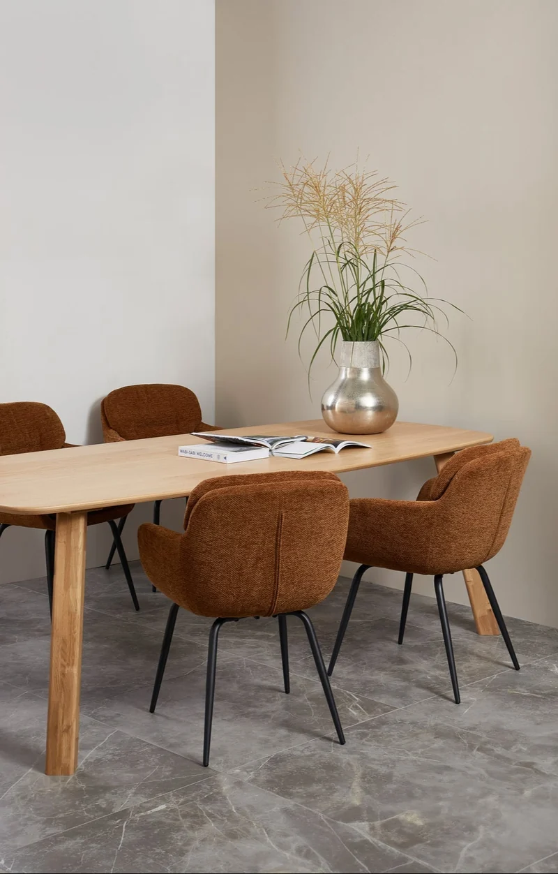 Tavolo da pranzo ovale in rovere Novus 74x220 cm