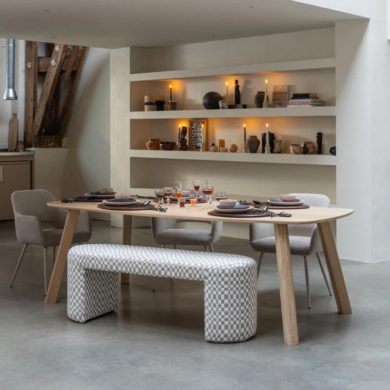 Tavolo da pranzo ovale in rovere Novus 74x220 cm