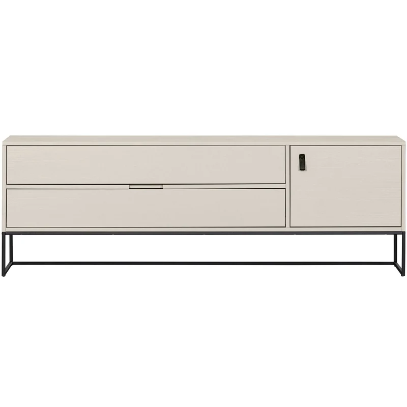 Mobile TV 1 anta 2 cassetti in legno di pino Silas 60x180 cm