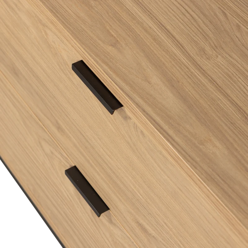 Mobile TV 1 anta 2 cassetti in legno di pino Silas 60x180 cm