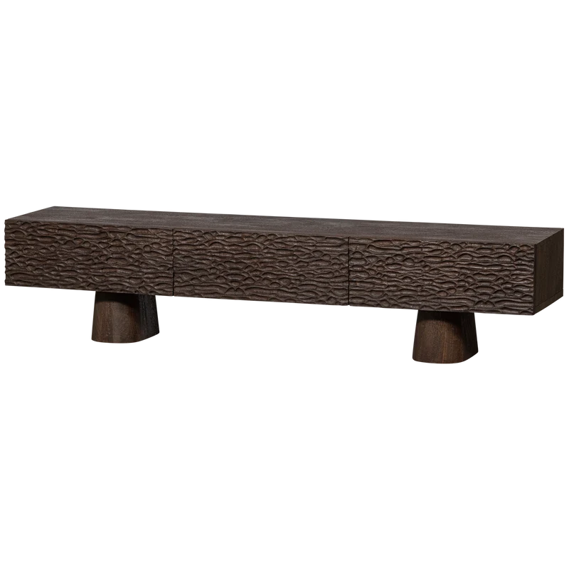 Mobile TV in legno di mango Crumble 40x180 cm