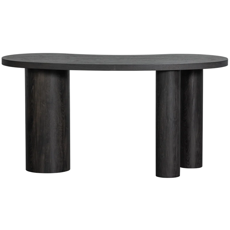 Tavolino/scrivania organico marrone scuro Moon 75x150 cm