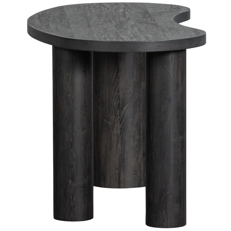 Tavolino/scrivania organico marrone scuro Moon 75x150 cm