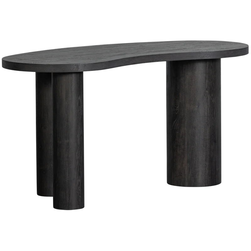 Tavolino/scrivania organico marrone scuro Moon 75x150 cm