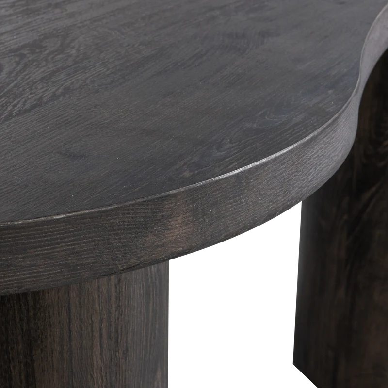Tavolino/scrivania organico marrone scuro Moon 75x150 cm