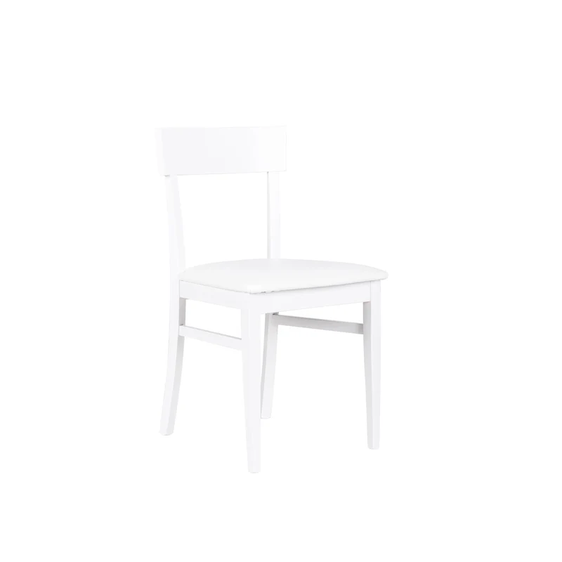 Monaco (SET 2 SEDIE) - Sedia in legno con sedile in ecopelle
