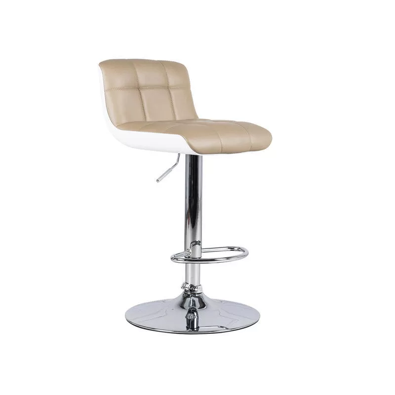 Kurt (SET 2 SGABELLI) - Sgabello in similpelle e ABS con gambe in metallo