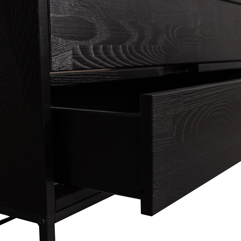 Mobile TV 1 anta 2 cassetti in legno di pino Silas 55x120 cm