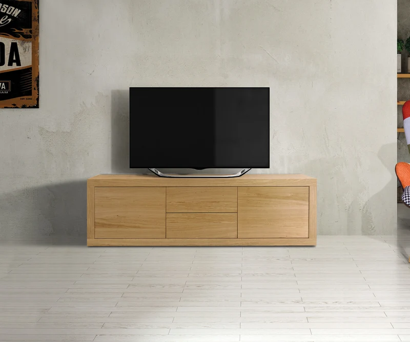 Edison - Porta tv in laminato rovere naturale