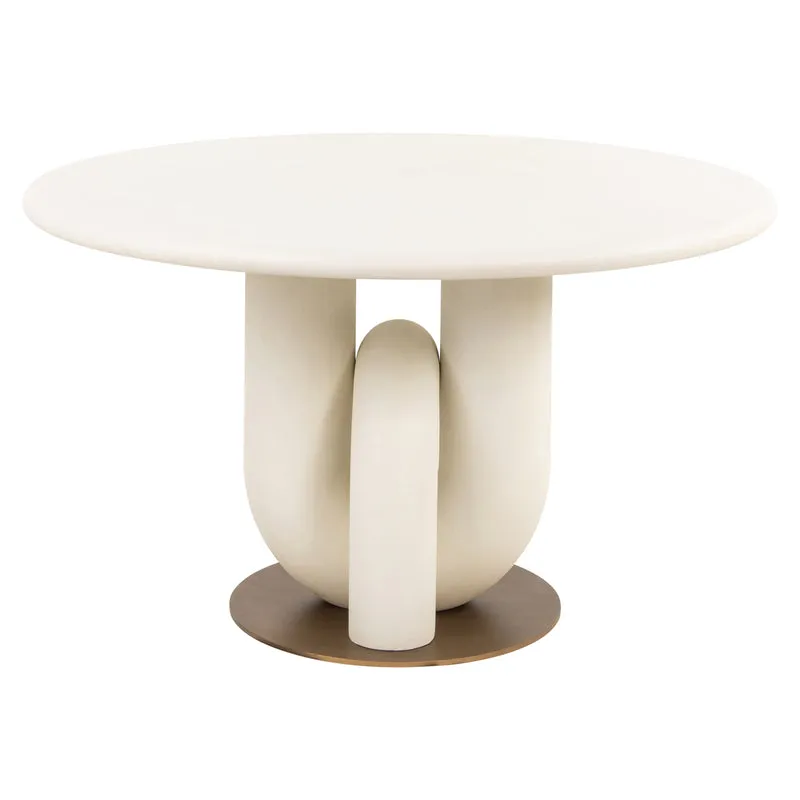 Richmond Interiors Esstisch Winslow white 135 Ø