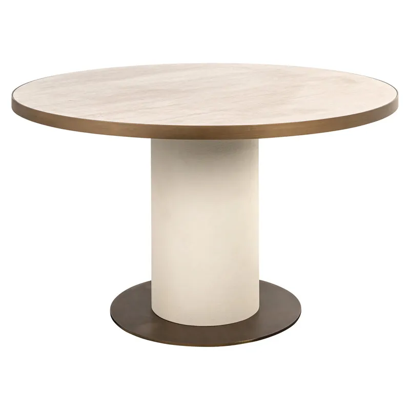 Richmond Interiors Esstisch Tivoli white 130 Ø