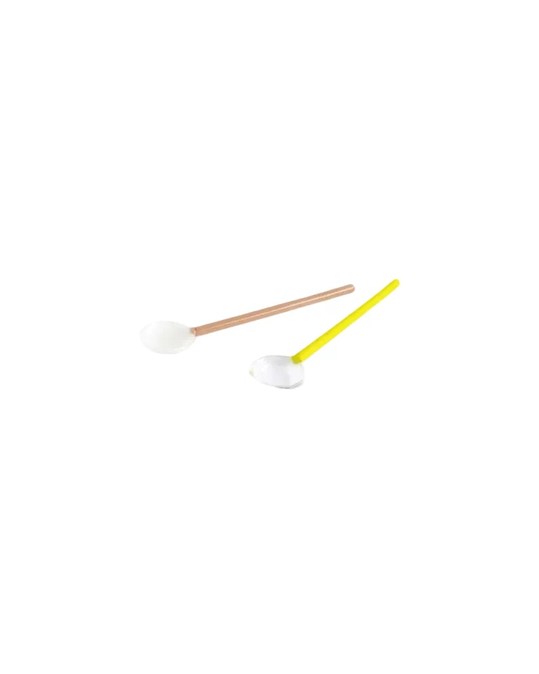 Glass Spoons - Bright Yellow and Brown