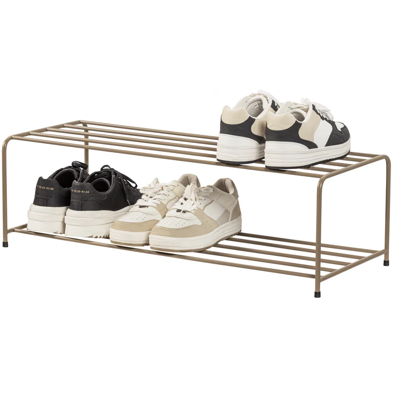 Scarpiera in metallo marrone militare Josse 25x80 cm