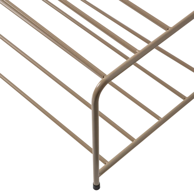 Scarpiera in metallo marrone militare Josse 25x80 cm