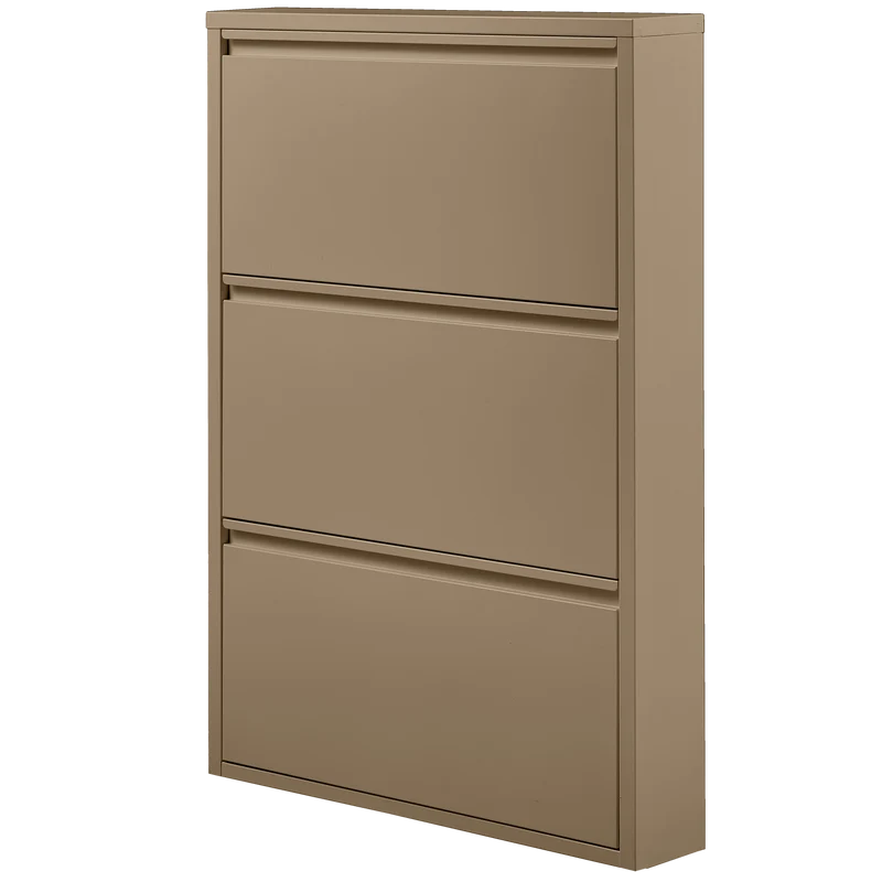 Scarpiera salva spazio di design 3 scomparti Sabine 103x66 cm