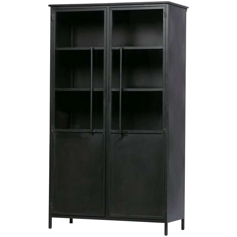 Vetrina 2 ante in metallo nero BePureHome 170x99 cm