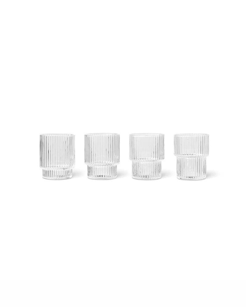 Bicchieri Ripple Small Glasses - Clear - Set of 4